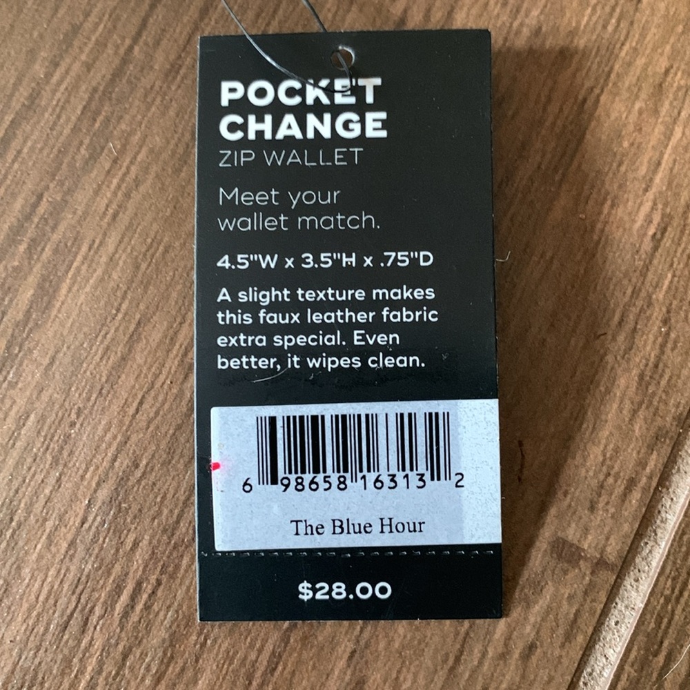 BRAND NEW POCKET CHANGE ZIP WALLET from SCOUT! The Blue Hour. - Picture 6 of 6